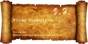 Virág Hippolita névjegykártya