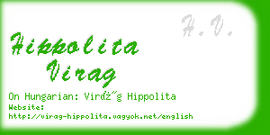 hippolita virag business card